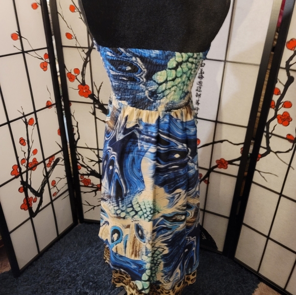 SUNNY LEIGH MULTI LAYERED SKIRT/DRESS/VINTAGE HIGH LOW/SIZE MEDIUM - Picture 6 of 10